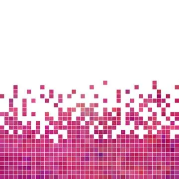 Abstract vector square pixel mosaic background Stock Illustration