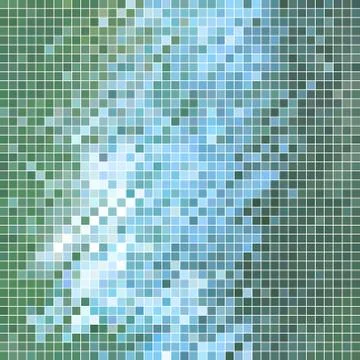 Abstract vector square pixel mosaic background Stock Illustration