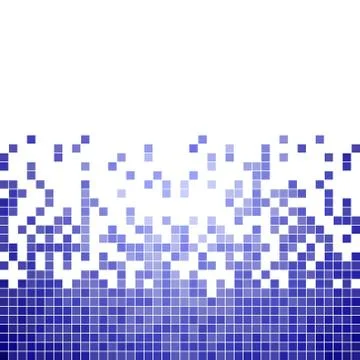 Abstract vector square pixel mosaic background Stock Illustration