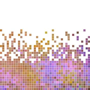Abstract vector square pixel mosaic background Stock Illustration