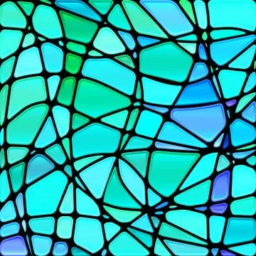 Abstract vector stained-glass mosaic background Stock Illustration