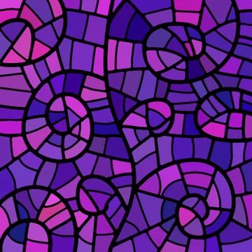 Abstract vector stained-glass mosaic background Stock Illustration