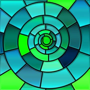 Abstract vector stained-glass mosaic background Stock Illustration