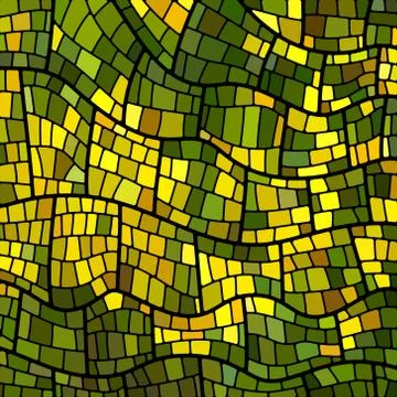 Abstract vector stained-glass mosaic background Stock Illustration