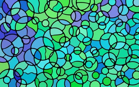 Abstract vector stained-glass mosaic background Stock Illustration