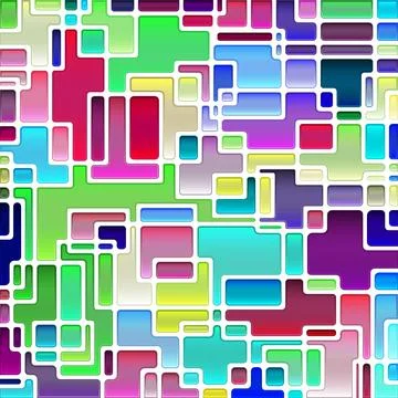 Abstract vector stained-glass mosaic background Ilustración de archivo