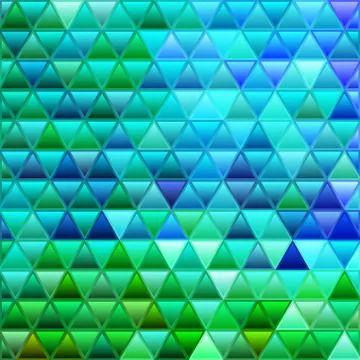Abstract vector stained-glass triangle mosaic background Stock Illustration