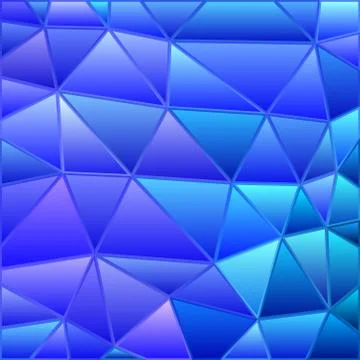 Abstract vector stained-glass triangle mosaic background Stock Illustration
