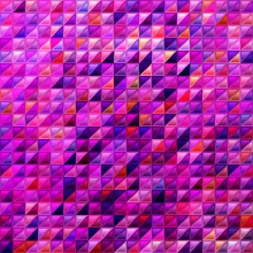 Abstract vector stained-glass triangle mosaic background Stock Illustration