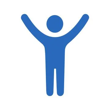 Abstract Vector Standing Person Icon or  Logo Design Template Stock Illustration