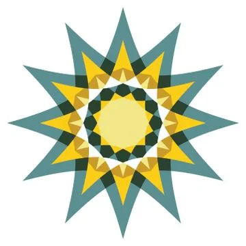 Abstract vector star icon in pastel colors. Stock Illustration