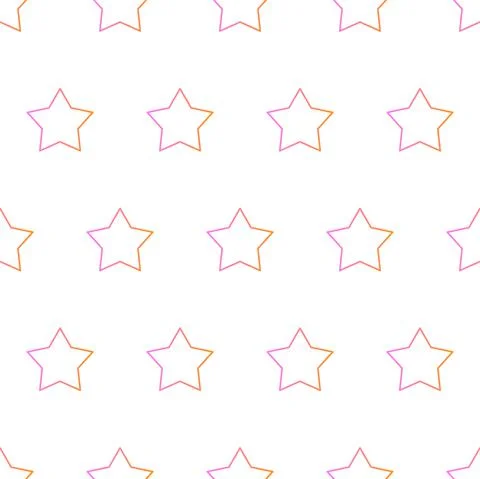Abstract vector stars illustration. Shape seamless pattern. Geometric ornamen Stock Illustration