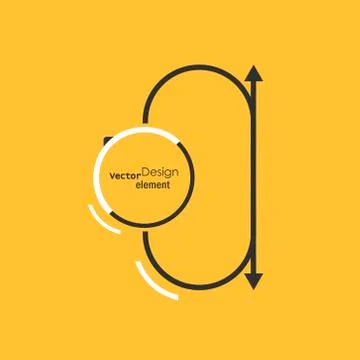 Abstract vector street lamp of rounded lines Stock Illustration