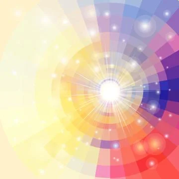 Abstract vector sunrise circle Stock Illustration