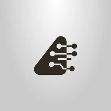 Abstract vector  symbol of a smooth cyber triangle Stock-Illustration
