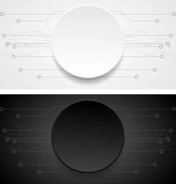 Abstract vector tech banners Abstract vector banners. Illustration of tech... 库存照片