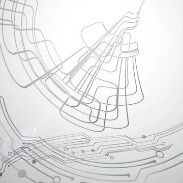 Abstract vector techno line background Stock Illustration