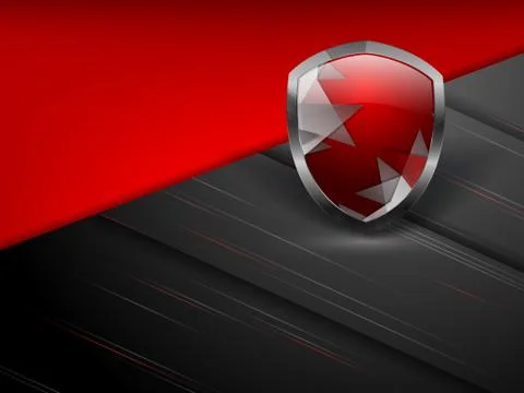 Abstract vector template with shield Stock Illustration