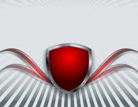 Abstract vector template with shield Stock Illustration