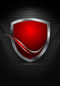 Abstract vector template with shield Stock Illustration