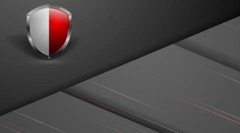 Abstract vector template with shield Stock Illustration