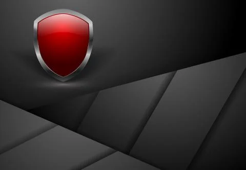 Abstract vector template with shield Stock Illustration