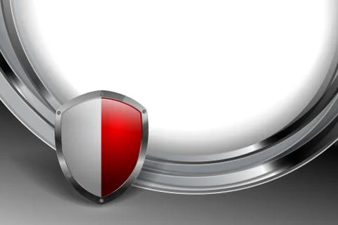 Abstract vector template with shield Stock Illustration
