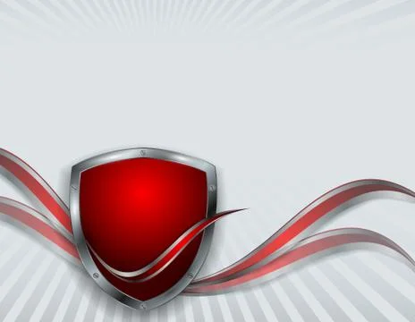 Abstract vector template with shield Stock Illustration