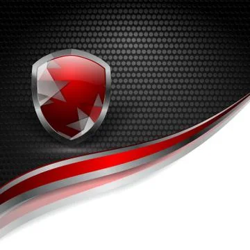 Abstract vector template with shield Stock Illustration