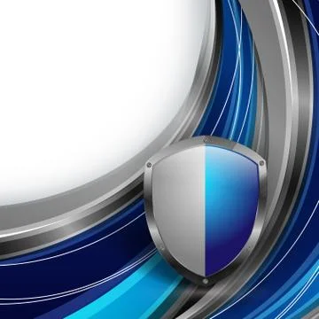 Abstract vector template with shield Stock Illustration