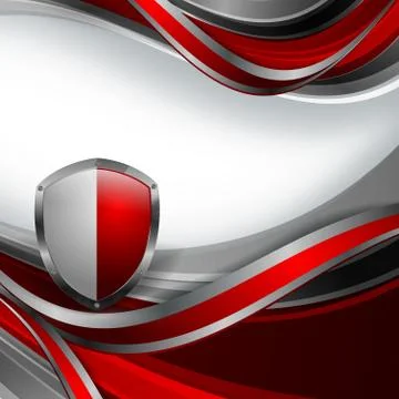 Abstract vector template with shield Stock Illustration