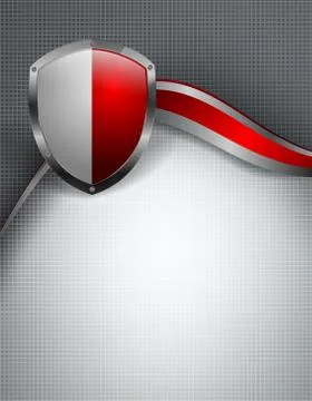 Abstract vector template with shield Stock Illustration