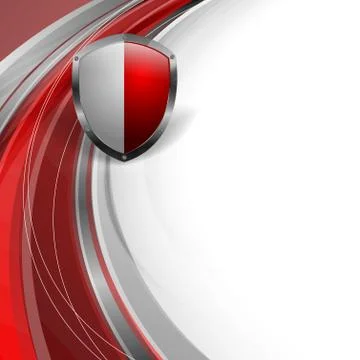 Abstract vector template with shield 스톡 일러스트