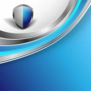 Abstract vector template with shield Stock Illustration