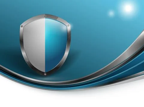 Abstract vector template with shield Stock Illustration