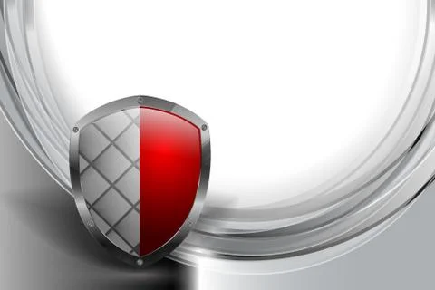 Abstract vector template with shield Stock Illustration