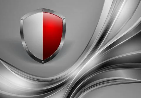 Abstract vector template with shield Stock Illustration