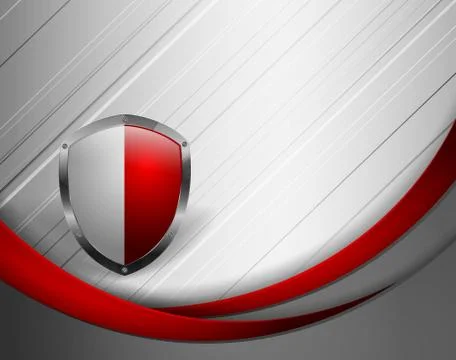 Abstract vector template with shield Stock Illustration