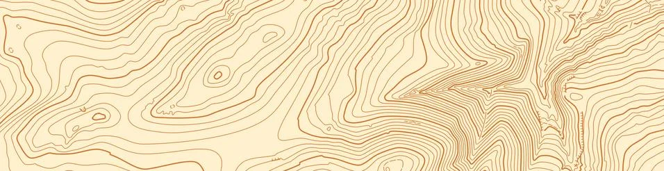 Abstract vector topographic map in brown colors Stock Illustration
