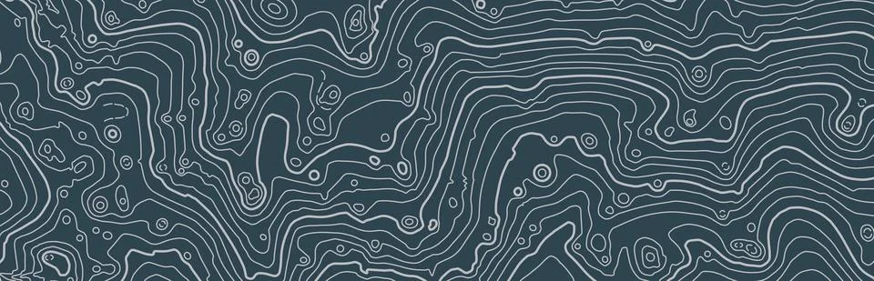 Abstract vector topographic map in dark colors Stock Illustration