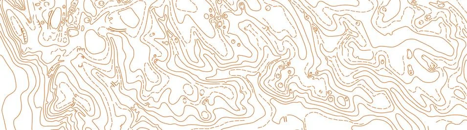 Abstract vector topographic map on white background Stock Illustration