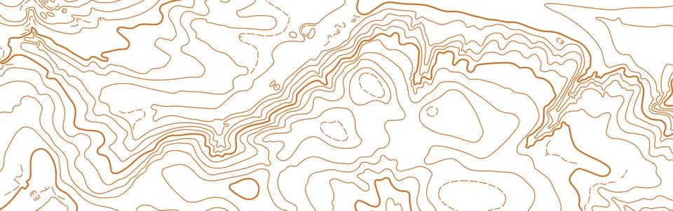 Abstract vector topographic map on white background Stock Illustration