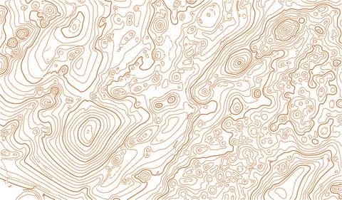 Abstract vector topographic map on white background Stock Illustration