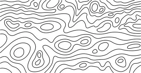 Abstract vector topographic map on white background Stock Illustration