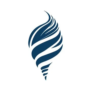 Abstract Vector Tornado Icon Design Template Stock Illustration