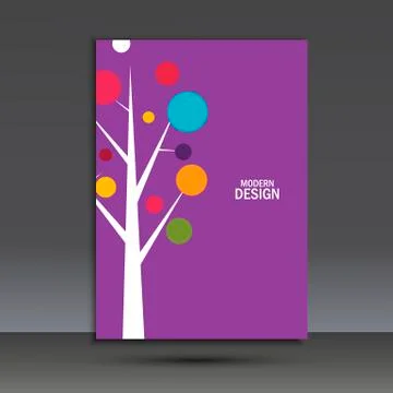 Abstract vector tree on the cover of brochure Stock Illustration