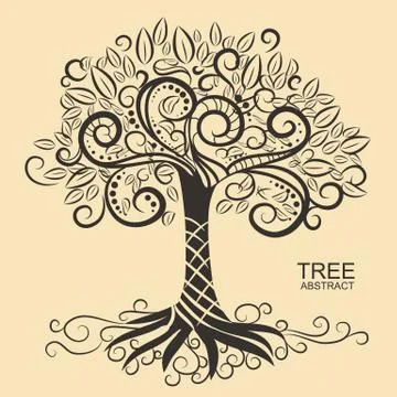 Abstract vector tree Illustrazione stock