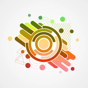 Abstract vector trendy geometric background with trendy design. Illustrazione stock