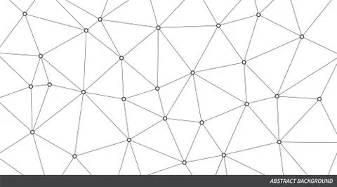 Abstract vector triangle background. Gray and white poly network pattern イラスト素材
