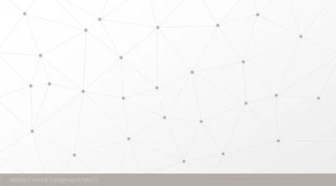 Abstract vector triangle background. Grey and white poly network pattern Stockillustratie